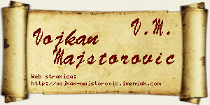 Vojkan Majstorović vizit kartica
